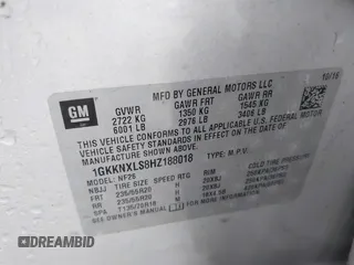 2017 GMC Acadia Denali z VIN 1GKKNXLS8HZ188018, wystawiony jako IAAI lot #42420881 z przebiegiem 150 134 mil mil oraz . Historia ofert i sprzedaży dostępna na DreamBid. Obrazek 9.