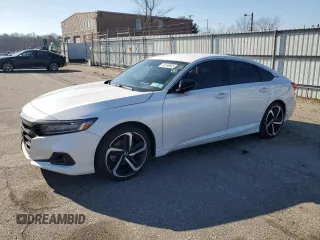 2022 Honda Accord Sedan Sport SE with VIN 1HGCV1F45NA027065, listed as a Copart auction lot 46158655 with 62,980 mi miles and Salvage Title. Bid and sale history available at carsss.com. Image 1.