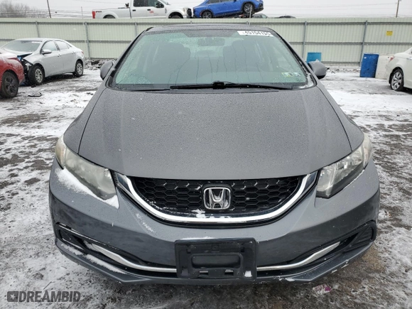 2013 Honda Civic Sdn EX with VIN 2HGFB2F84DH504261, listed as a Copart auction lot 45154155 with 96,629 mi miles and Salvage Title. Bid and sale history available at carsss.com. Image 5.