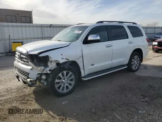 2008 Toyota Sequoia Ltd with VIN 5TDBY68A68S010011, listed as a Copart auction lot 84747634 with 217,030 mi miles and Salvage Title. Bid and sale history available at carsss.com. Image 1.