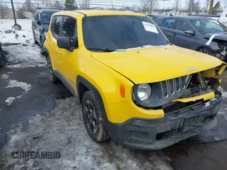 2016 Jeep Renegade Sport with VIN ZACCJAAT8GPC73474, listed as a IAAI auction lot 41599989 with 104,970 mi miles and . Bid and sale history available at DreamBid. Image 1.