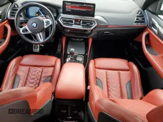 2023 BMW X3 M with VIN 5YM13EC02P9S08561, listed as a Copart auction lot 81371134 with 15,589 mi miles and Salvage Title. Bid and sale history available at carsss.com. Image 8.