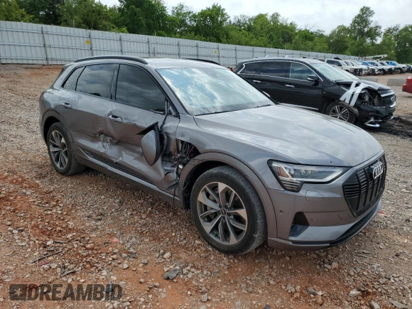 2021 Audi e-tron Premium Plus with VIN WA1LAAGE2MB020871, listed as a Copart auction lot 58136355 with 35,562 mi miles and Salvage title. Bid and sale history available at DreamBid. Image 4.