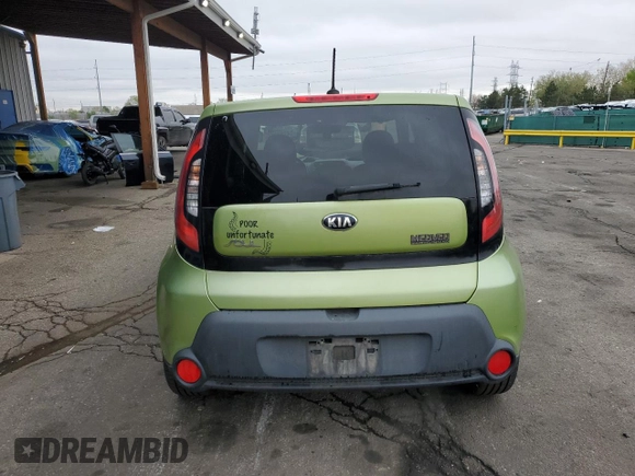 2015 Kia Soul + with VIN KNDJP3A54F7788017, listed as a Copart auction lot 54783365 with 118,106 mi miles and Non Repairable. Bid and sale history available at carsss.com. Image 6.