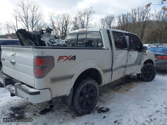 2013 Ford F-150 XL with VIN 1FTFW1EF2DFC82771, listed as a IAAI auction lot 41401152 with 150,624 mi miles. Bid and sale history available at carsss.com. Image 4.