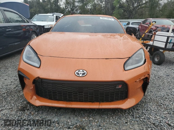 2023 Toyota GR86 10th Anniversary Special Edition with VIN JF1ZNBG13P9755173, listed as a Copart auction lot 45774915 with 6,934 mi miles and Salvage Title. Bid and sale history available at carsss.com. Image 5.