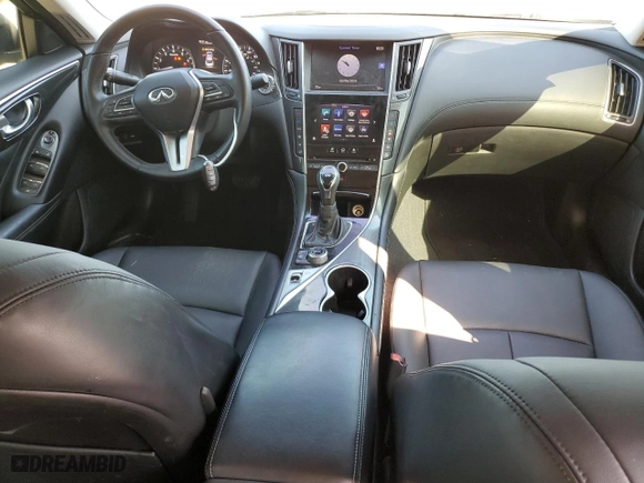 2018 Infiniti Q50 2.0t LUXE with VIN JN1CV7APXJM241371, listed as a Copart auction lot 44465285 with NaN miles and Salvage Title. Bid and sale history available at carsss.com. Image 8.