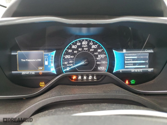 2015 Ford C-Max Hybrid SE with VIN 1FADP5AU3FL100103, listed as a Copart auction lot 51504245 with 29,147 mi miles and Salvage Title. Bid and sale history available at carsss.com. Image 9.