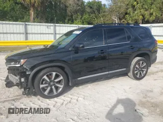 2024 Honda Pilot Elite with VIN 5FNYG1H87RB045935, listed as a Copart auction lot 43043765 with 10,544 mi miles and Salvage Title. Bid and sale history available at carsss.com. Image 1.