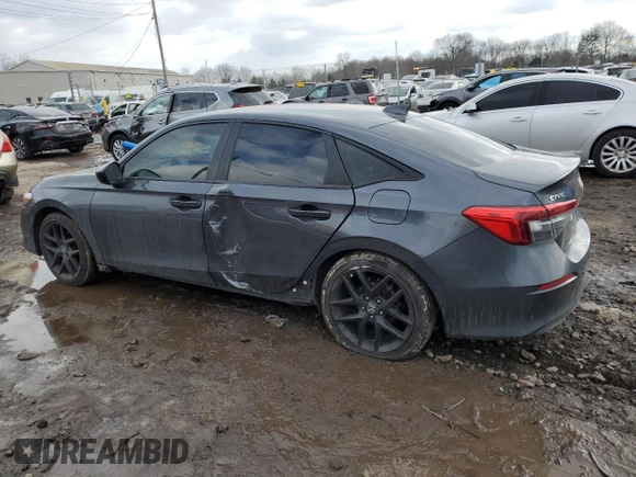 2022 Honda Civic Sedan Sport with VIN 2HGFE2F58NH597414, listed as a Copart auction lot 41904275 with 24,530 mi miles and Salvage Title. Bid and sale history available at carsss.com. Image 2.