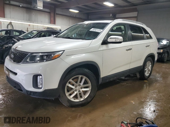 2014 Kia Sorento LX with VIN 5XYKT4A66EG440414, listed as a Copart auction lot 50092125 with 86,558 mi miles and Salvage Title. Bid and sale history available at carsss.com. Image 1.