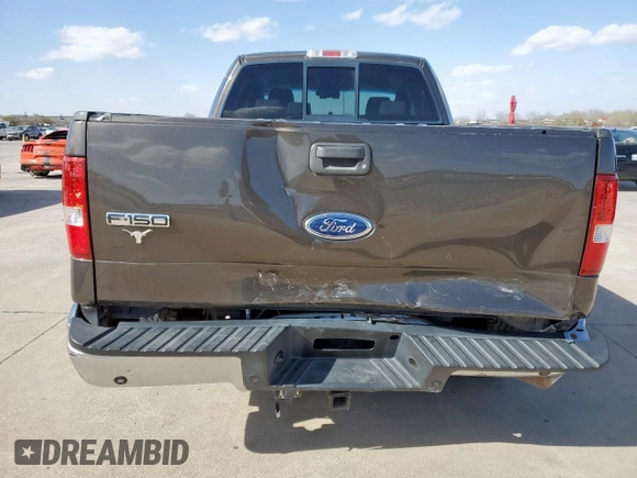 2005 Ford F-150 XLT with VIN 1FTPX12575NB60735, listed as a Copart auction lot 49598075 with 153,360 mi miles and Salvage title. Bid and sale history available at DreamBid. Image 6.