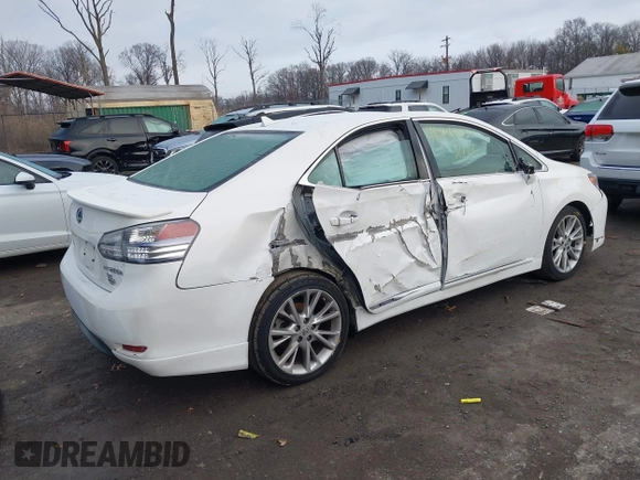 2010 Lexus HS 250h with VIN JTHBB1BA1A2001628, listed as a IAAI auction lot 41093703 with 159,929 mi miles. Bid and sale history available at carsss.com. Image 4.