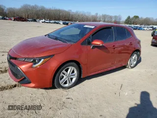 2019 Toyota Corolla Hatchback SE with VIN JTNK4RBE0K3049349, listed as a Copart auction lot 41365655 with 15,889 mi miles and Salvage Title. Bid and sale history available at carsss.com. Image 1.