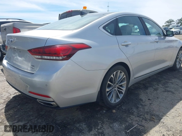 2017 Genesis G80 3.8L z VIN KMHGN4JE4HU175417, wystawiony jako IAAI lot #41818684 z przebiegiem 83 658 mil mil oraz . Historia ofert i sprzedaży dostępna na DreamBid. Obrazek 4.
