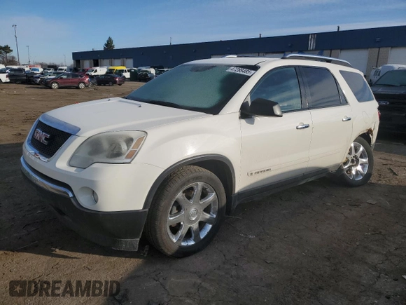 2008 GMC Acadia SLE1 z VIN 1GKER13718J307746, wystawiony jako Copart lot #47288485 z przebiegiem 184 961 mil mil oraz Szkoda całkowita • Salvage title. Historia ofert i sprzedaży dostępna na DreamBid. Obrazek 1.