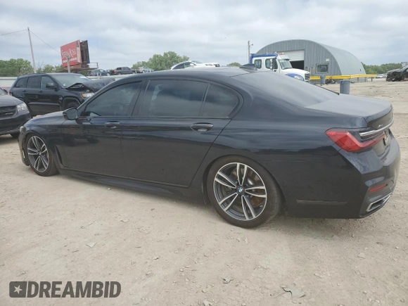 2020 BMW 7 Series 750i xDrive with VIN WBA7U2C04LGJ59672, listed as a Copart auction lot 60959675 with Not provided miles and Salvage title. Bid and sale history available at DreamBid. Image 2.