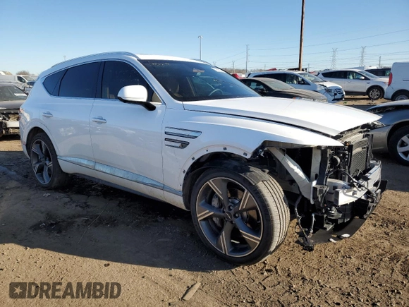 2025 Genesis GV80 Prestige with VIN KMUHEESC1SU226243, listed as a Copart auction lot 87865135 with 9,516 mi miles and Clean Title. Bid and sale history available at DreamBid. Image 4.