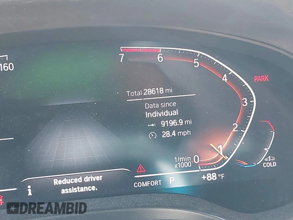 2023 BMW X3 sDrive30i z VIN 5UX43DP04P9P44100, wystawiony jako IAAI lot #42267136 z przebiegiem 28 618 mil mil oraz . Historia ofert i sprzedaży dostępna na DreamBid. Obrazek 15.