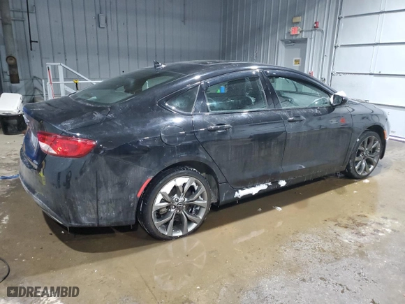 2015 Chrysler 200 S with VIN 1C3CCCDG8FN686804, listed as a Copart auction lot 44973945 with 124,563 mi miles and Salvage Title. Bid and sale history available at carsss.com. Image 3.