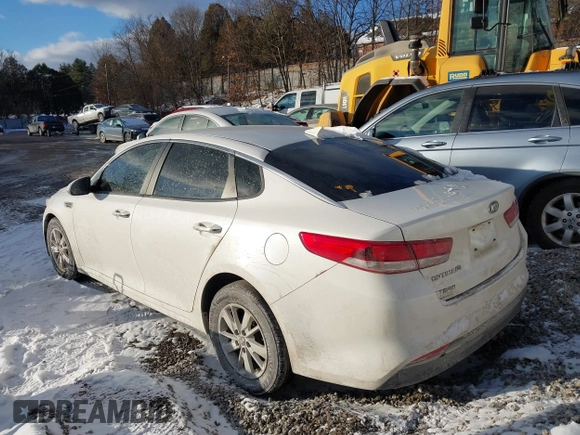 2016 Kia Optima LX with VIN KNAGT4L30G5117378, listed as a IAAI auction lot 41283349 with 107,095 mi miles. Bid and sale history available at carsss.com. Image 3.