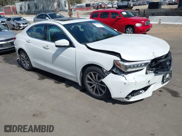 2020 Acura TLX w/Technology Pkg with VIN 19UUB1F56LA008852, listed as a IAAI auction lot 41904628 with 121,478 mi miles. Bid and sale history available at carsss.com. Image 1.