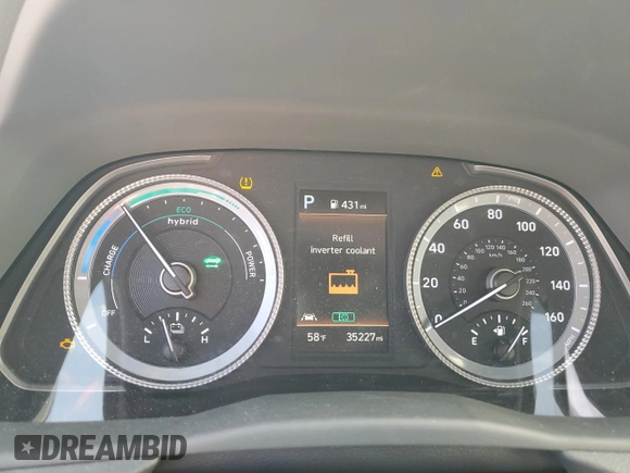 2023 Hyundai Sonata SEL with VIN KMHL34JJ4PA080051, listed as a Copart auction lot 52387895 with 35,227 mi miles and Salvage Title. Bid and sale history available at DreamBid. Image 9.