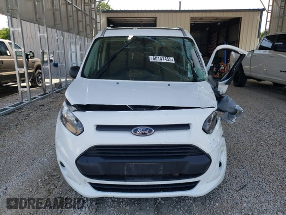 2015 Ford Transit Connect XLT with VIN NM0AE8F77F1201242, listed as a Copart auction lot 60141455 with Not provided miles and Salvage title. Bid and sale history available at DreamBid. Image 5.