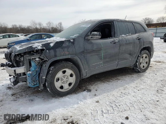2016 Jeep Cherokee Sport with VIN 1C4PJMAB9GW277403, listed as a Copart auction lot 45113385 with 55,937 mi miles and Salvage Title. Bid and sale history available at DreamBid. Image 1.