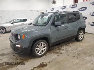 2018 Jeep Renegade Latitude z VIN ZACCJABB3JPJ07681, wystawiony jako Copart lot #56528005 z przebiegiem 53 780 mil mil oraz Szkoda całkowita • Salvage title. Historia ofert i sprzedaży dostępna na DreamBid. Obrazek 1.