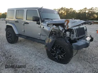 2017 Jeep Wrangler Unlimited Sahara with VIN 1C4HJWEG8HL697341, listed as a Copart auction lot 81313424 with 118,693 mi miles and Salvage title. Bid and sale history available at DreamBid. Image 4.