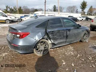 2022 Honda Civic Sedan Sport with VIN 2HGFE2F58NH597414, listed as a Copart auction lot 41904275 with 24,530 mi miles and Salvage Title. Bid and sale history available at carsss.com. Image 3.