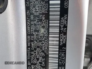 2008 Toyota Prius z VIN JTDKB20U183410222, wystawiony jako Copart lot #51658135 z przebiegiem 160 891 mil mil oraz Szkoda całkowita • Salvage title. Historia ofert i sprzedaży dostępna na DreamBid. Obrazek 12.