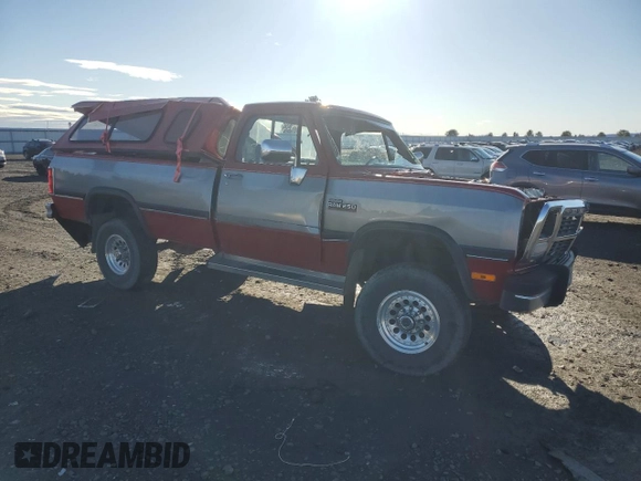 1991 Dodge D/W 250 with VIN 1B7KM26C6MS324400, listed as a Copart auction lot 79050444 with 220,899 mi miles and Salvage Title. Bid and sale history available at carsss.com. Image 4.