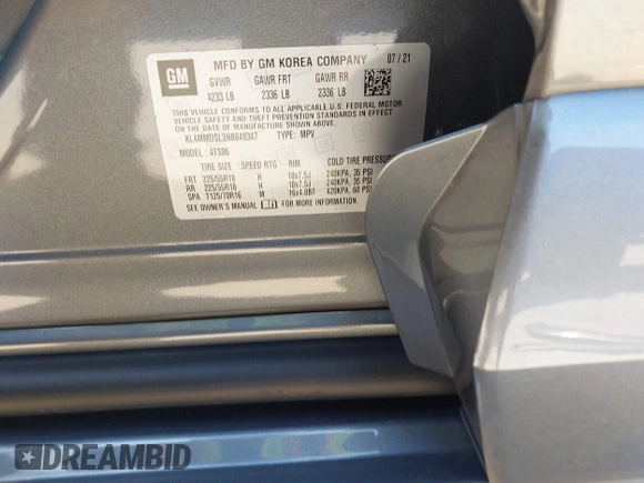2022 Buick Encore GX Select с VIN KL4MMDSL3NB049347, выставлен на аукционе IAAI как лот 42031386 с пробегом 125 050 миль миль и . История ставок и продаж доступна на DreamBid. Изображение 9.