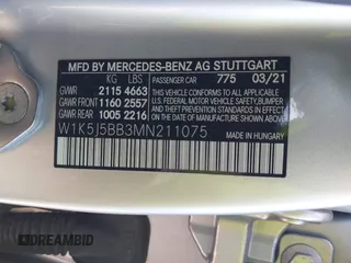 2021 Mercedes-Benz CLA 35 AMG with VIN W1K5J5BB3MN211075, listed as a IAAI auction lot 41789306 with 76,885 mi miles and . Bid and sale history available at DreamBid. Image 9.