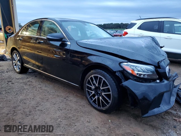 2021 Mercedes-Benz C 300 with VIN W1KWF8EB7MR642434, listed as a Copart auction lot 80704604 with 67,064 mi miles and Salvage Title. Bid and sale history available at carsss.com. Image 4.