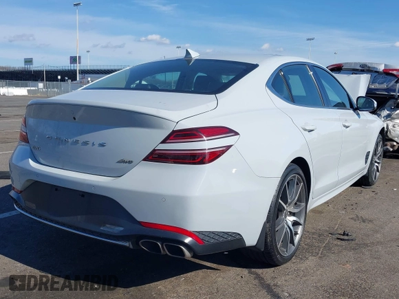 2022 Genesis G70 2.0T with VIN KMTG34TA7NU098169, listed as a IAAI auction lot 41669449 with 39,180 mi miles and . Bid and sale history available at DreamBid. Image 4.