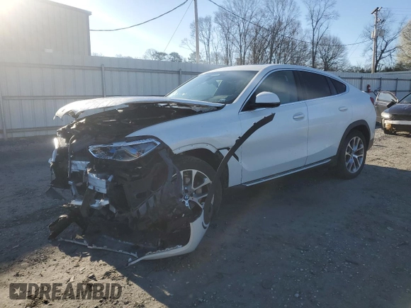 2021 BMW X6 xDrive40i with VIN 5UXCY6C08M9E54309, listed as a Copart auction lot 48545025 with 0 mi miles and Salvage Title. Bid and sale history available at carsss.com. Image 1.