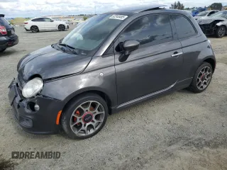 2015 FIAT 500 Sport with VIN 3C3CFFBR0FT667189, listed as a Copart auction lot 52243455 with 0 mi miles and Clean Title. Bid and sale history available at carsss.com. Image 1.