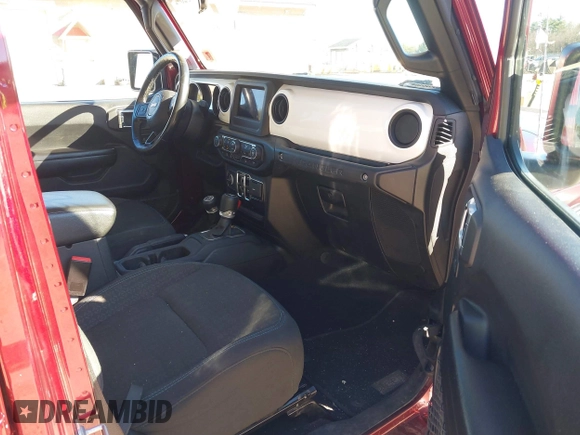 2021 Jeep Wrangler Unlimited Sport S with VIN 1C4HJXDG4MW647164, listed as a IAAI auction lot 40952672 with 51,366 mi miles and . Bid and sale history available at DreamBid. Image 5.
