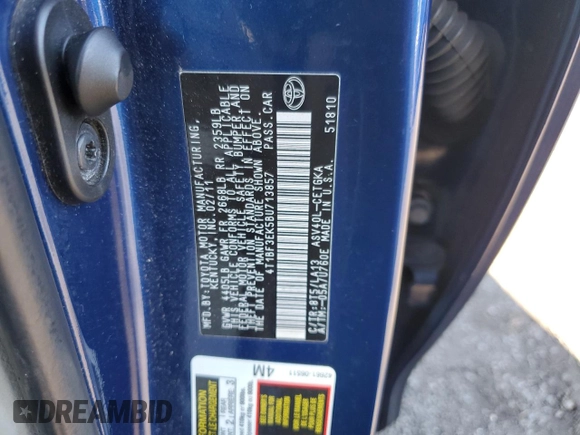 2011 Toyota Camry LE with VIN 4T1BF3EK5BU713857, listed as a Copart auction lot 50989215 with Not Provided miles and Non Repairable. Bid and sale history available at DreamBid. Image 15.