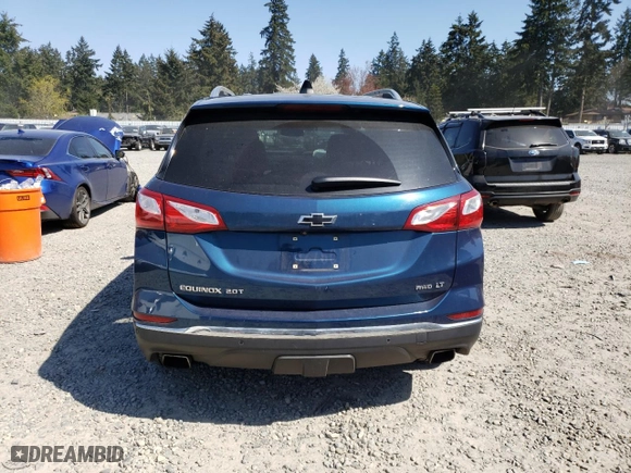 2020 Chevrolet Equinox LT with VIN 3GNAXVEX9LL289090, listed as a Copart auction lot 53211295 with 62,747 mi miles and Salvage Title. Bid and sale history available at carsss.com. Image 6.