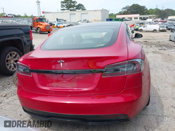 2022 Tesla Model S with VIN 5YJSA1E58NF470737, listed as a IAAI auction lot 42035040 with 15,224 mi miles and . Bid and sale history available at DreamBid. Image 16.