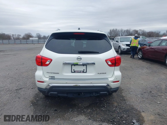 2017 Nissan Pathfinder S with VIN 5N1DR2MN4HC612538, listed as a IAAI auction lot 41699407 with 63,762 mi miles and . Bid and sale history available at DreamBid. Image 16.
