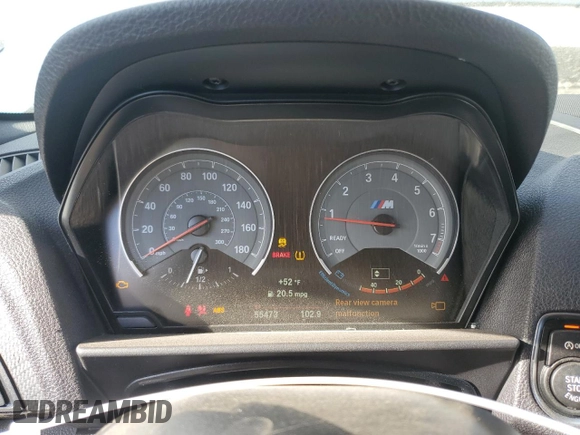 2016 BMW M2 with VIN WBS1H9C52GV351930, listed as a Copart auction lot 86610764 with 55,473 mi miles and Salvage Title. Bid and sale history available at carsss.com. Image 9.
