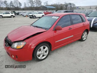 2008 Kia Spectra with VIN KNAFE161885020901, listed as a Copart auction lot 55556165 with 276,454 mi miles and Salvage title. Bid and sale history available at DreamBid. Image 1.