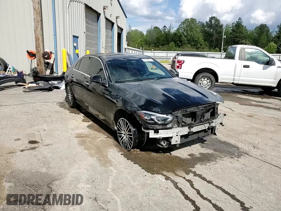 2022 Mercedes-Benz C 300 with VIN W1KAF4GB2NR050618, listed as a Copart auction lot 52556855 with 78,281 mi miles and Salvage title. Bid and sale history available at DreamBid. Image 14.