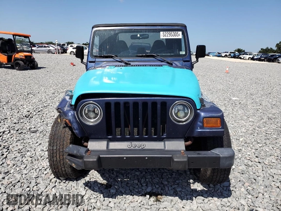 1997 Jeep Wrangler SE with VIN 1J4FY29P2VP446786, listed as a Copart auction lot 52295305 with 0 mi miles and Salvage Title. Bid and sale history available at carsss.com. Image 5.