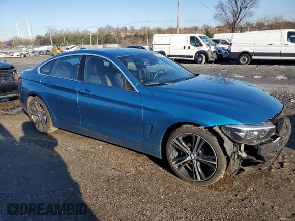 2019 BMW 4 Series 430i xDrive with VIN WBA4J3C58KBL08349, listed as a Copart auction lot 84267764 with 79,670 mi miles and Salvage Title. Bid and sale history available at DreamBid. Image 4.